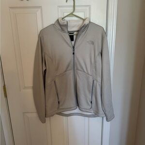 The North Face Light Gray Zip-Up Jacket